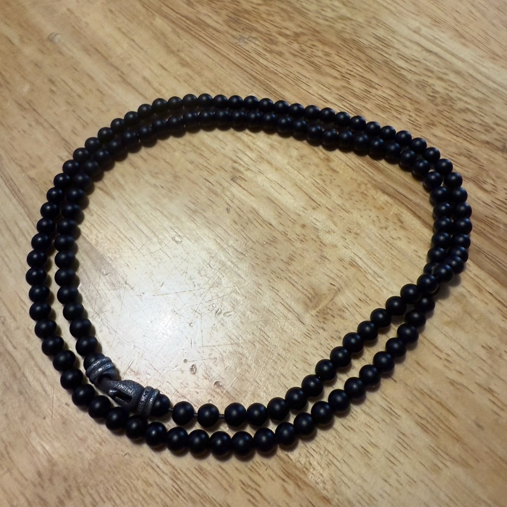 Black Beaded Necklace